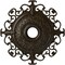 Ekena Millwork Orleans Medallion (Canopies up to 8 1/4"), 38 3/8"OD x 6 5/8"ID x 2 7/8"P, Stone Hearth Crackle CM38OLSHC - alternate 1